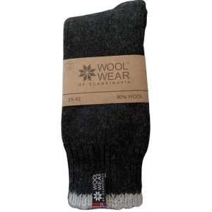Wool Wear ullsockor 80% - ny ull - ESKIMO mörkt - 1par