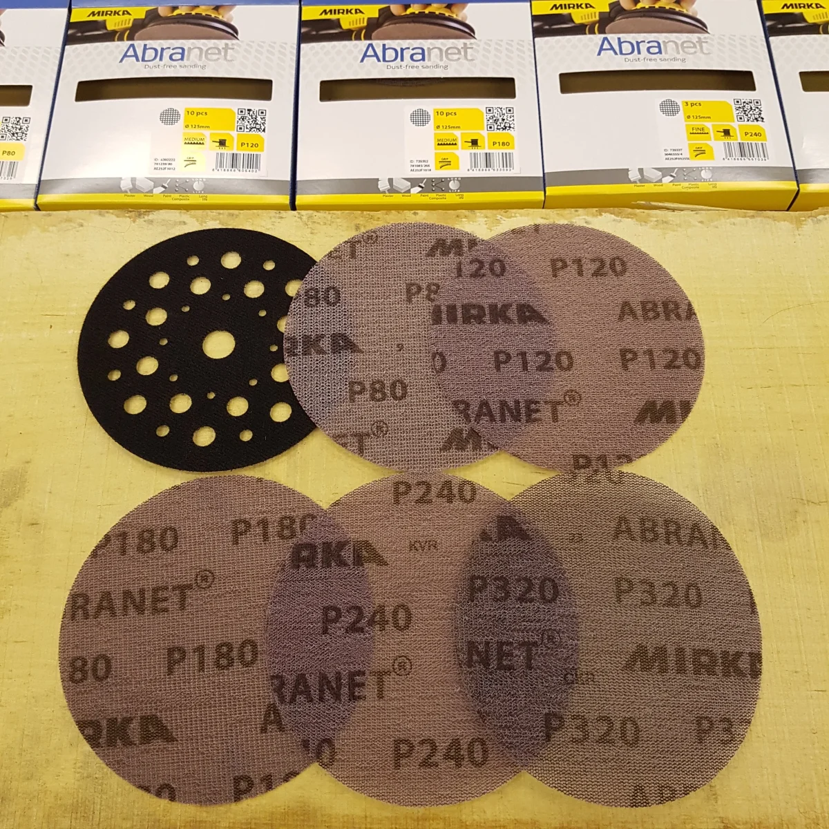 Abranet startkit 125mm Pad Saver och 5 st slipnät 80, 120, 180, 240 och 320 - Bild 3