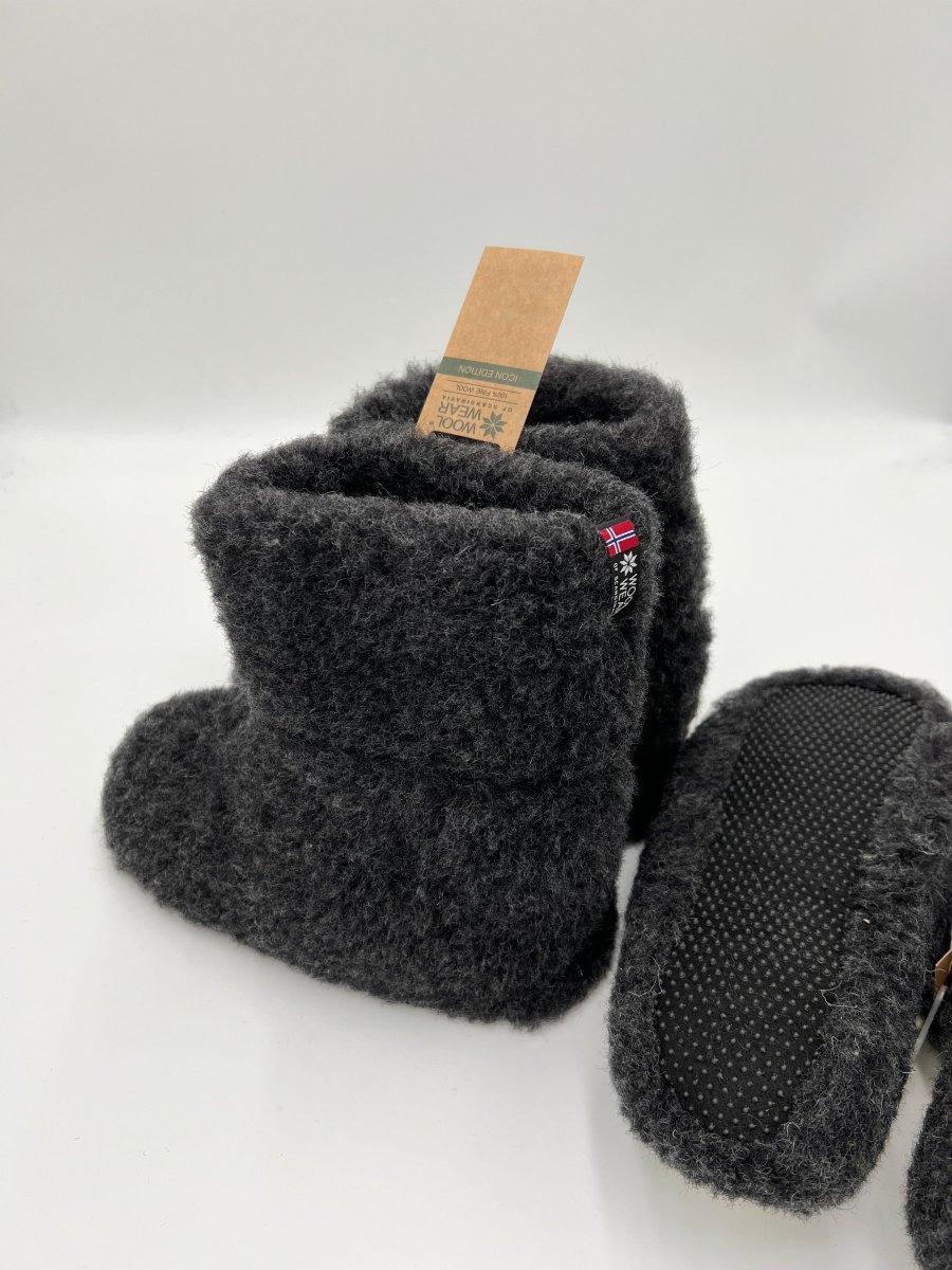 Wool Wear Tofflor, 100% Ren Ull - Bamse-stövel - Bild 3