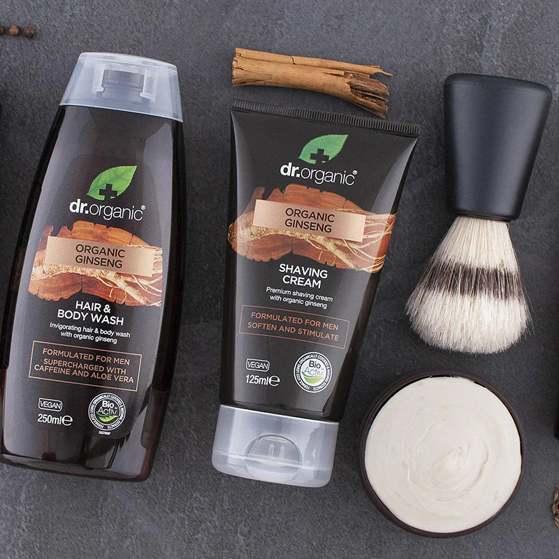 Dr. Organic Mens - Shaving Cream - Rakkräm - Ginseng - 125ml - Bild 4