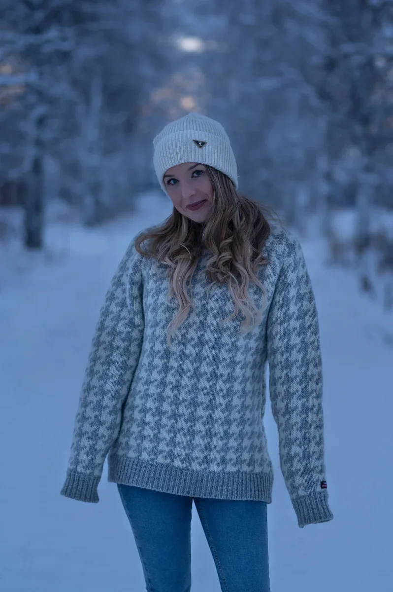 NORWOOL 100% ren ny ull tröja - Icelandic med rund hals - Bild 3