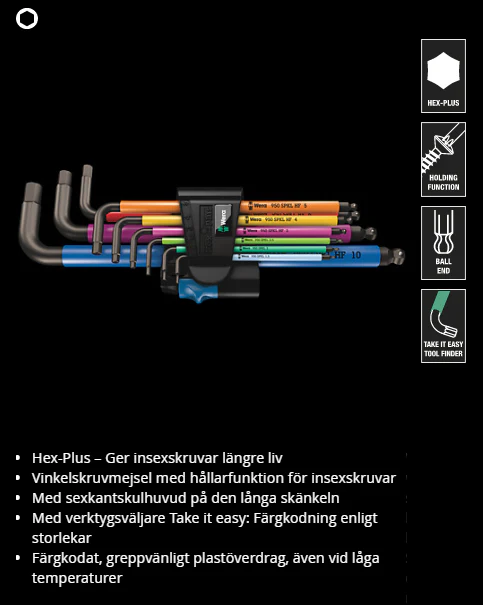 950/9 Insexnycklar Multicolour HF hållarfunktion - Bild 3