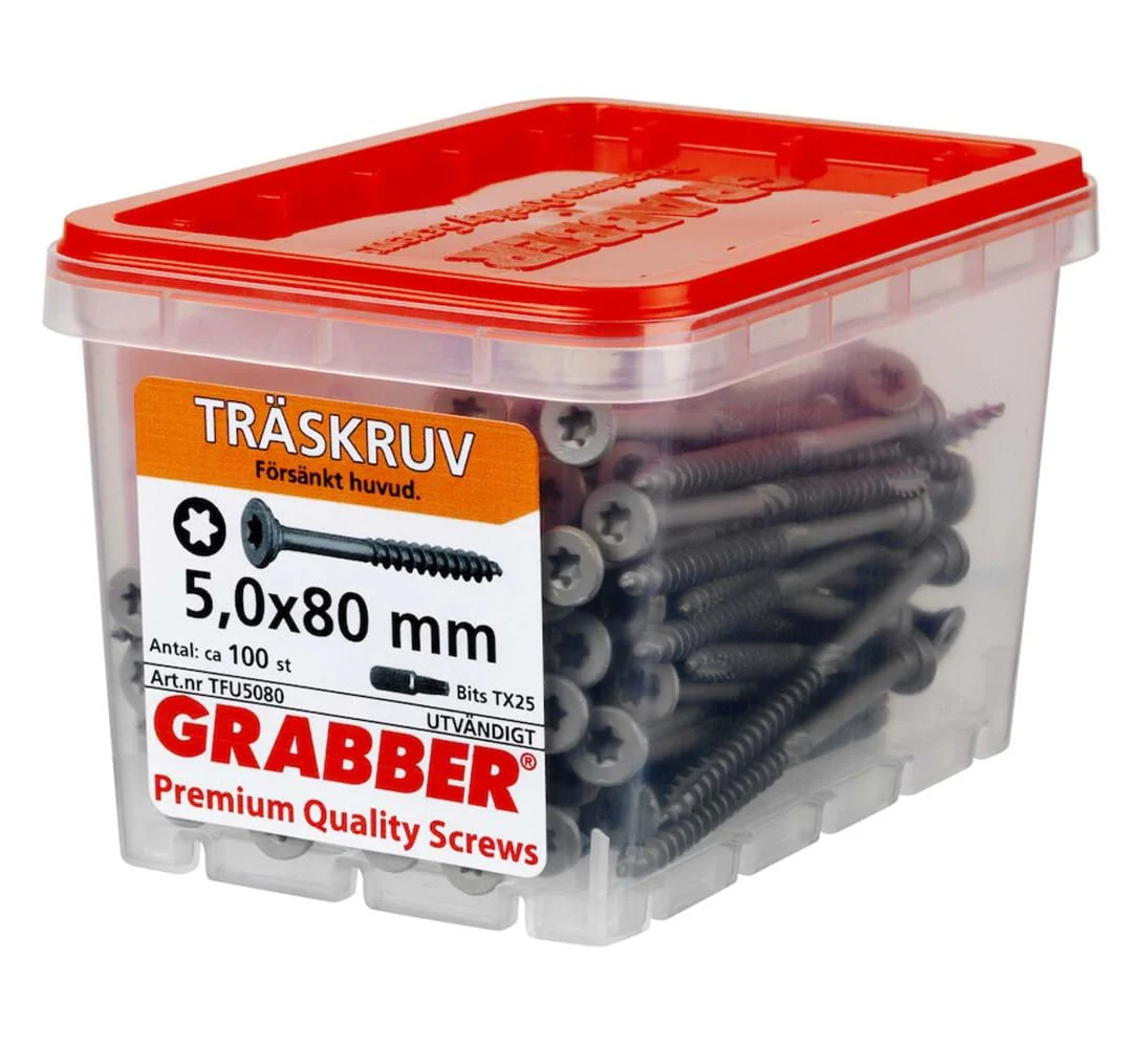 Grabber Träskruv TFU C4 5mm Utomhusskruv - Bild 4