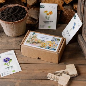Blomsterlådan - 12 påsar ekologiska frön