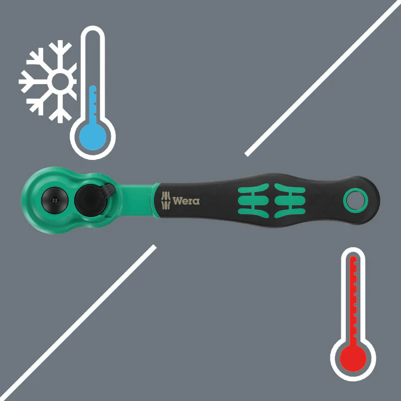 Wera 8100 SA 14 Zyklop Comfort-spärrhandtagssats, omkopplingsspak, 1/4"-fattning, metriska mått 28-delar - Bild 3
